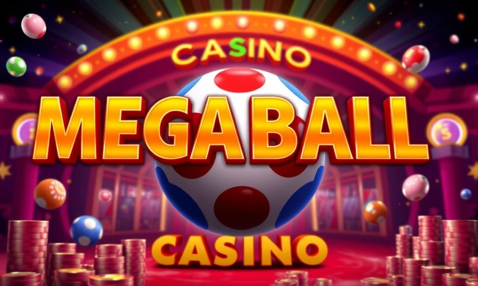 Screenshot van het Megaball spel in de One Casino app op een mobiel apparaat